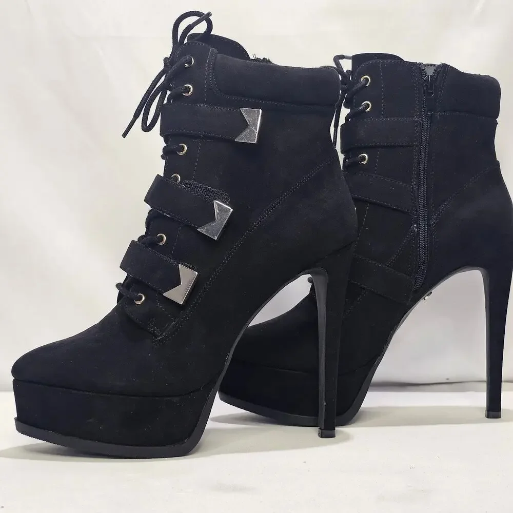Thalia Sodi Women's Sasha Platform Dress Booties Size 10 Black NWT - Picture 1 of 10